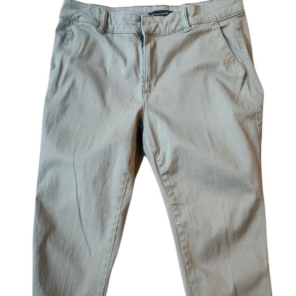 Vintage Banana Republic Capri Pants Women's Size 10 Stretch Sage Green